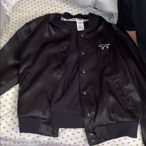 Black XS puffer crewneck jacket